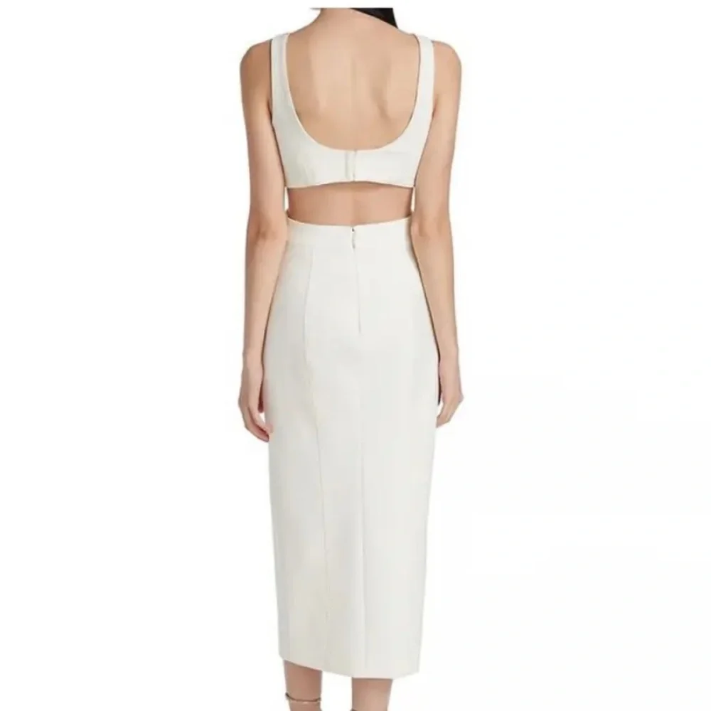 Cinq A Sept white midi dress, like new, size 8 - Picture 3 of 6